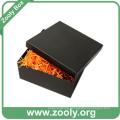 Black Square Cardboard Paper Gift Box with Lid